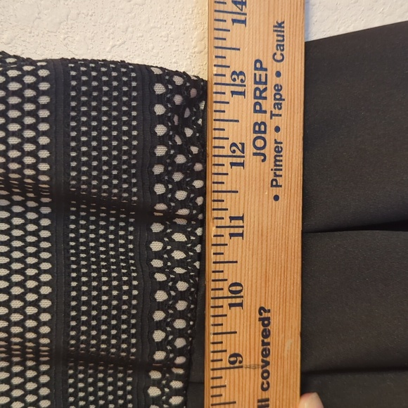 Crystal Doll Black and Tan Mesh Midi Dress Size 7 - Picture 9 of 9